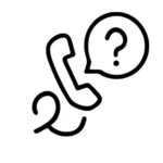 Telefonhörer mit Fragezeichen