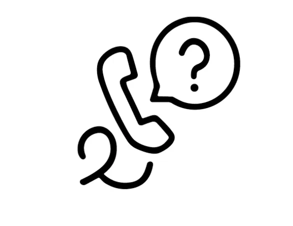 Telefonhörer mit Fragezeichen