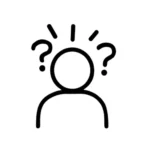 Person mit zwei Fragezeichen über dem Kopf